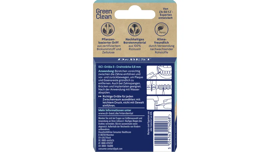 Dr.BEST Interdental GreenClean Size 3 0,6mm