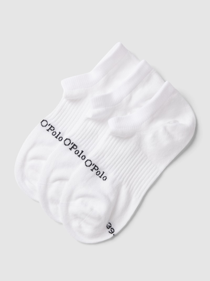 Sneakersocken mit Label-Detail im 3er-Pack Modell 'SASCHA' in weiß