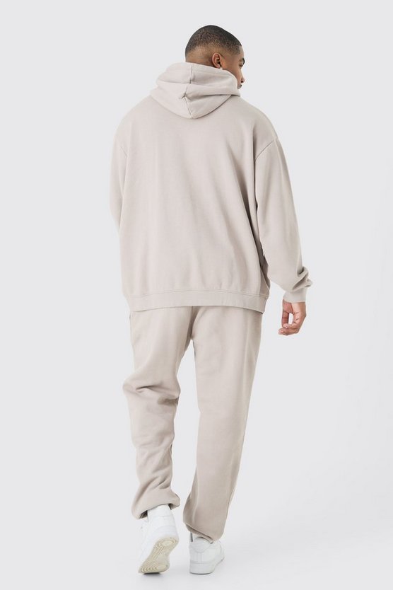 Plus Oversize Man Roman Trainingsanzug mit Kapuze