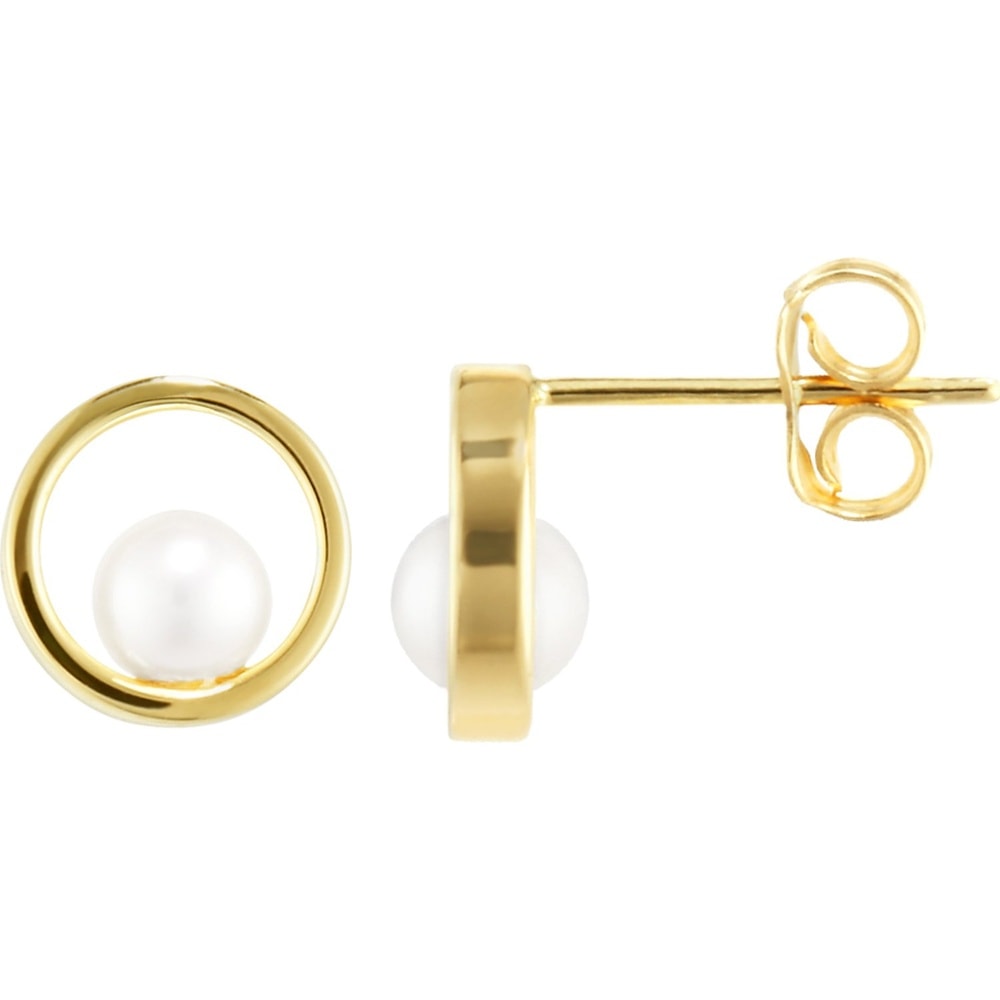 Valeria Boucles d'oreilles à fermoir à poussette 375 Or jaune Boucles d'oreilles