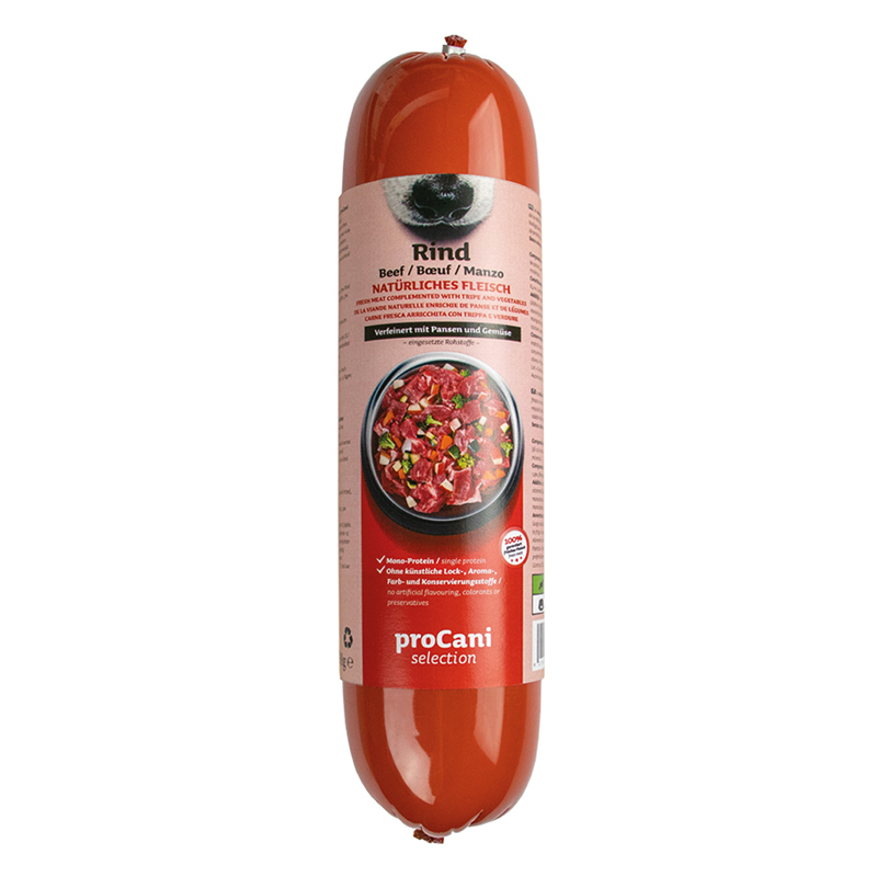 ProCani BARF/ Frostfutter ProCani selection Menü 800g Rind
