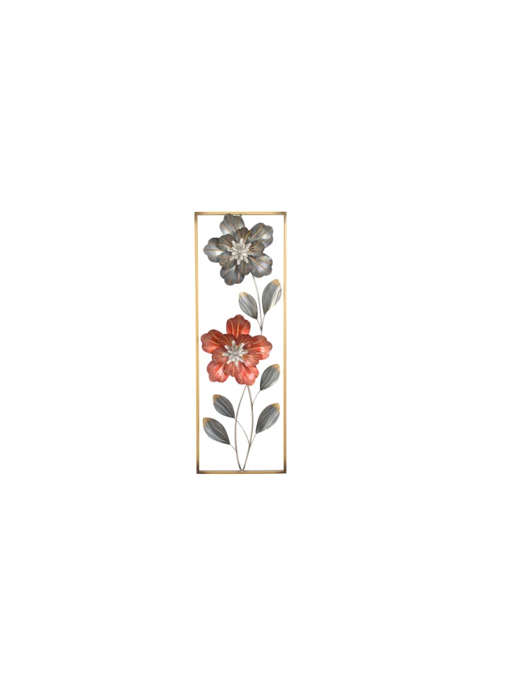 möbel-direkt Wanddekoration Blumen in gold/silber und rot lackiert günstig kaufen 1 Stück