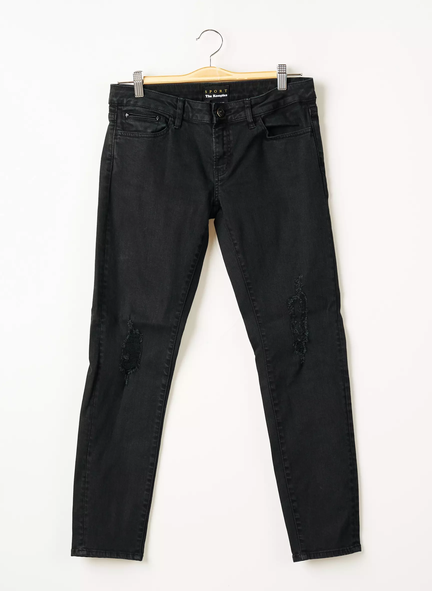 The Kooples Jeans Coupe Slim Femme couleur noir