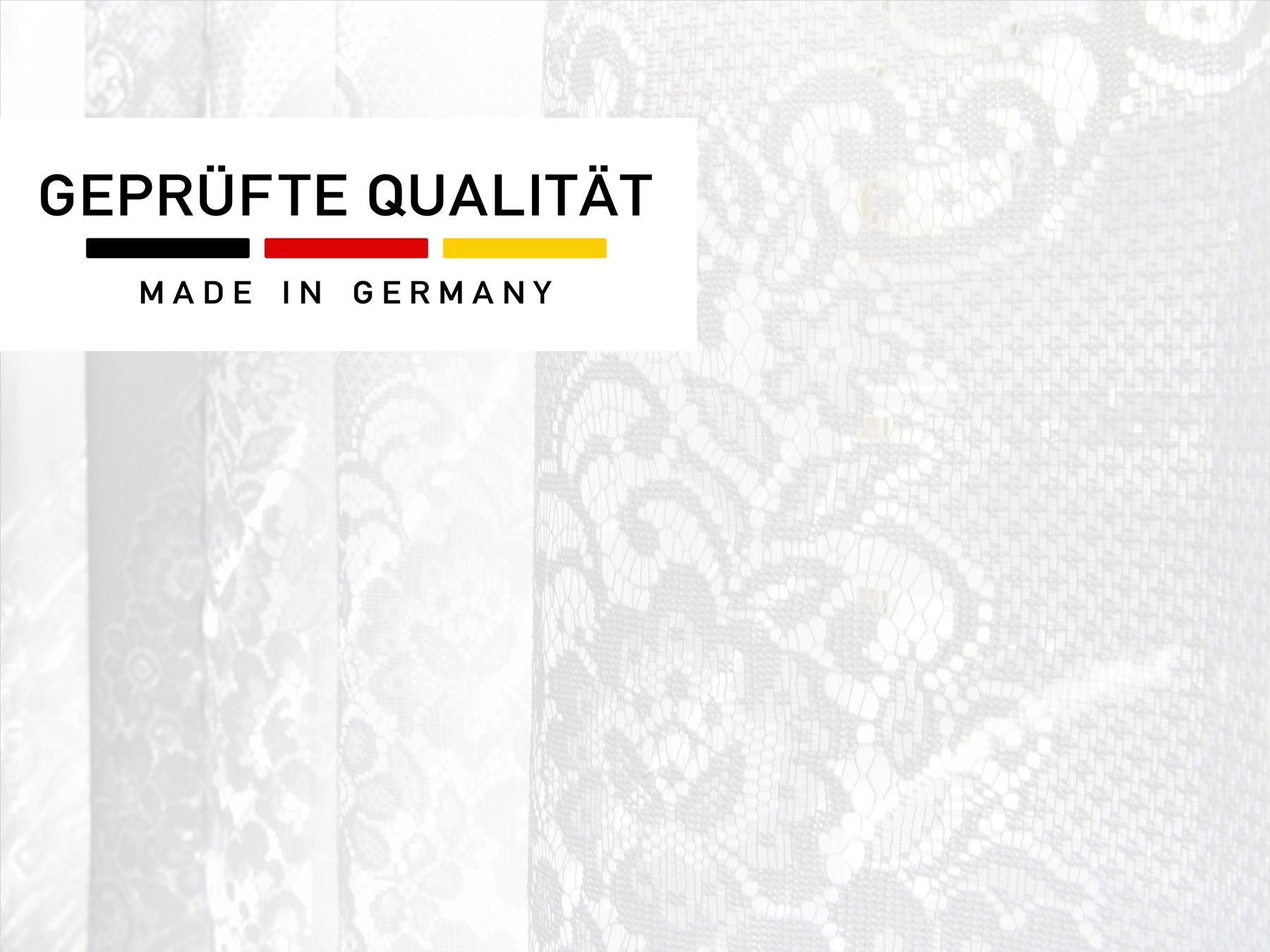 Scheibengardine Raffiniertes Fensterbild M-Bogen Jacquard Gardine, heimtexland, Stangendurchzug (1 St), transparent, Jacquard, Fensterdekoration Fadengardine mit gebogter Blumen Bordüre
