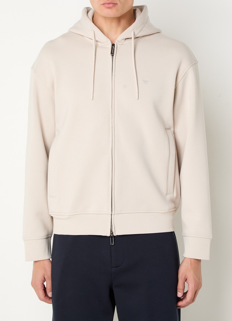Emporio Armani Sweat jacket in lyocell blend with logo