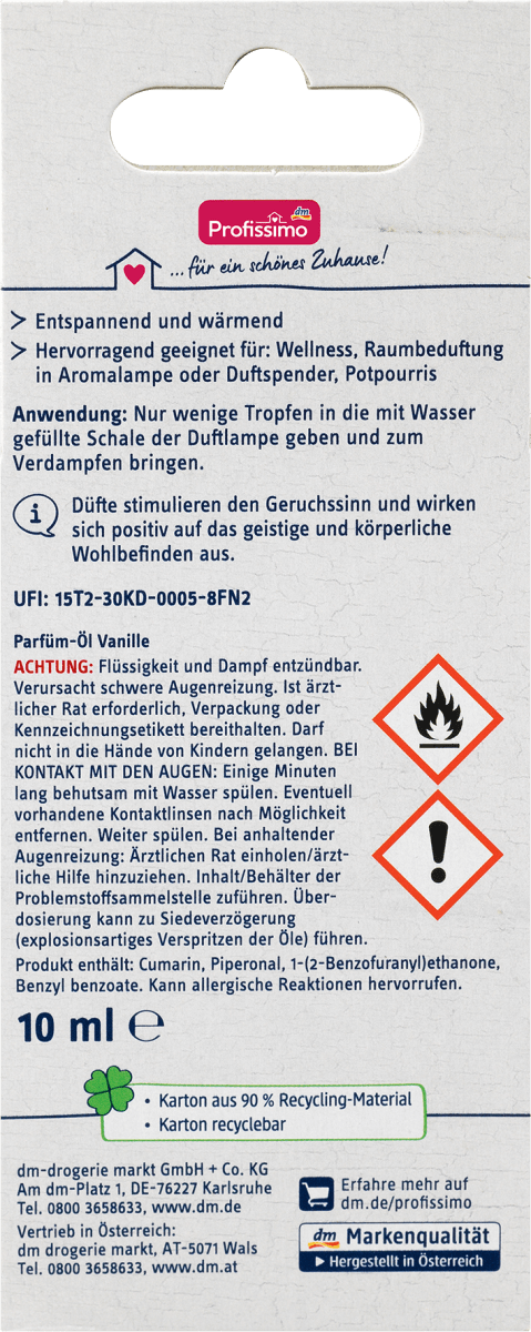 Parfüm-Öl Vanille, 10 ml