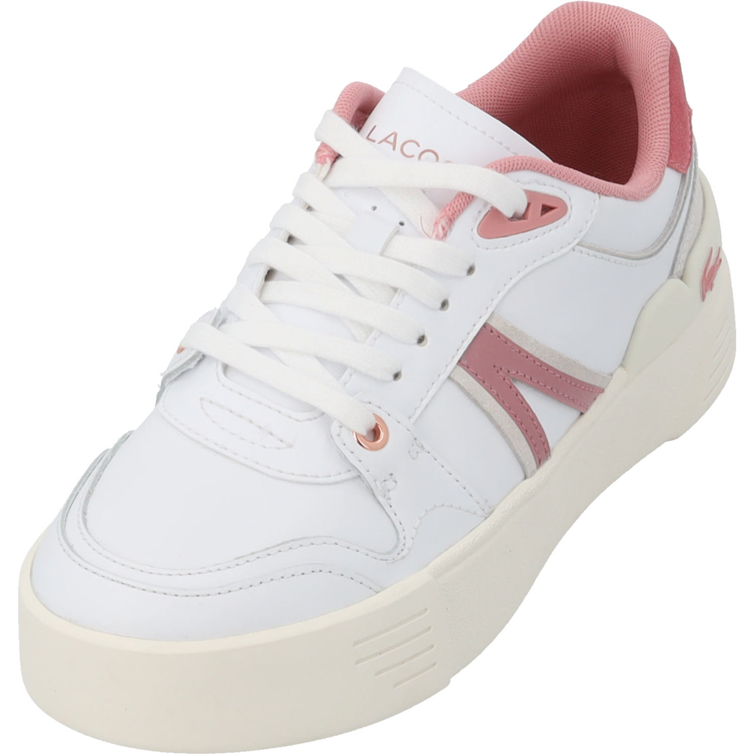 Lacoste L002 Evo 47SFA0050, Schnürschuhe, Damen, weiß / light pink