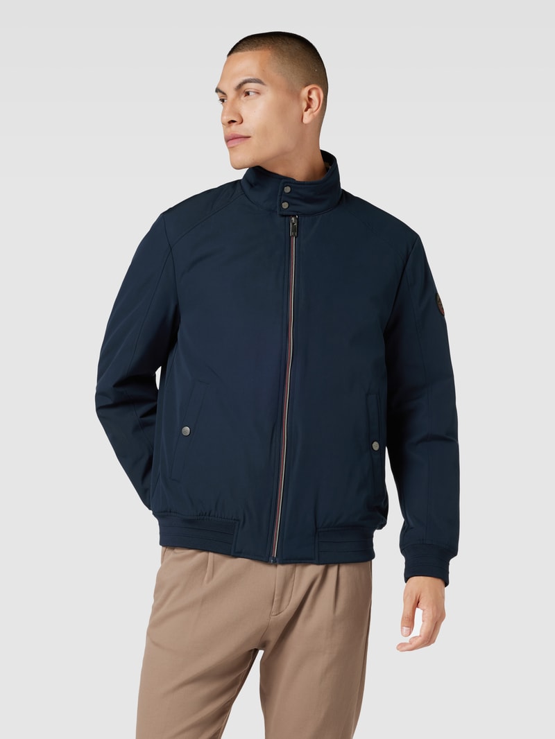 Jacke mit Stehkragen in marineblau