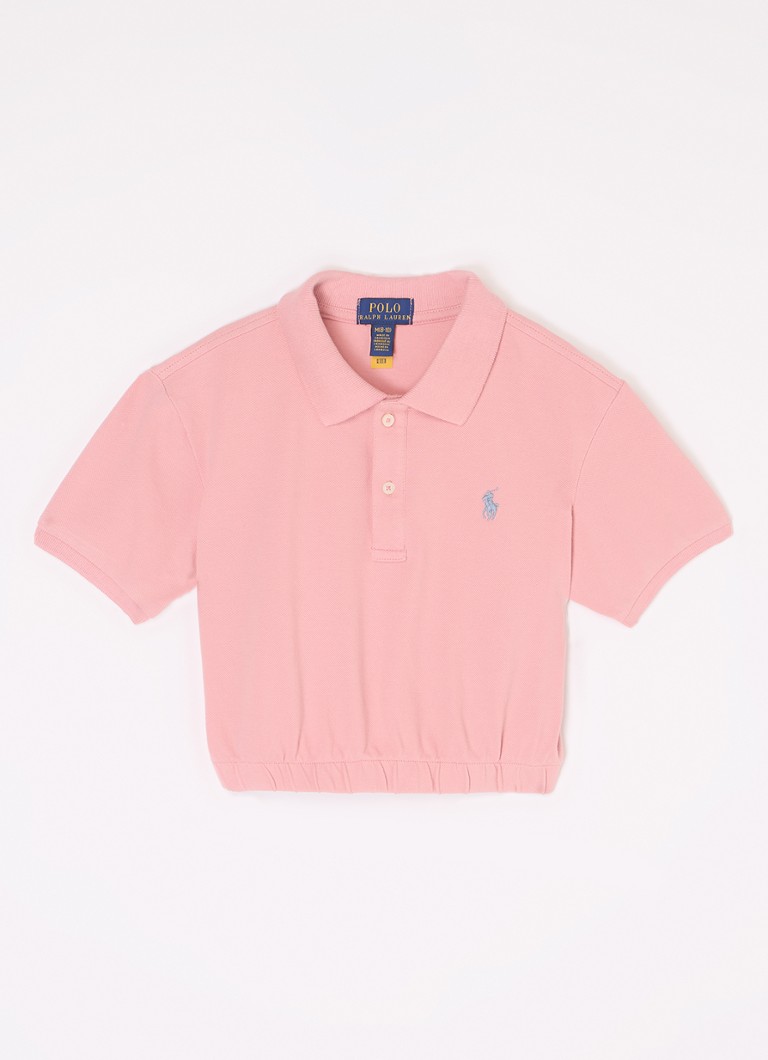 Ralph Lauren rövidített pólóing piké pamutból, hímzett logóval