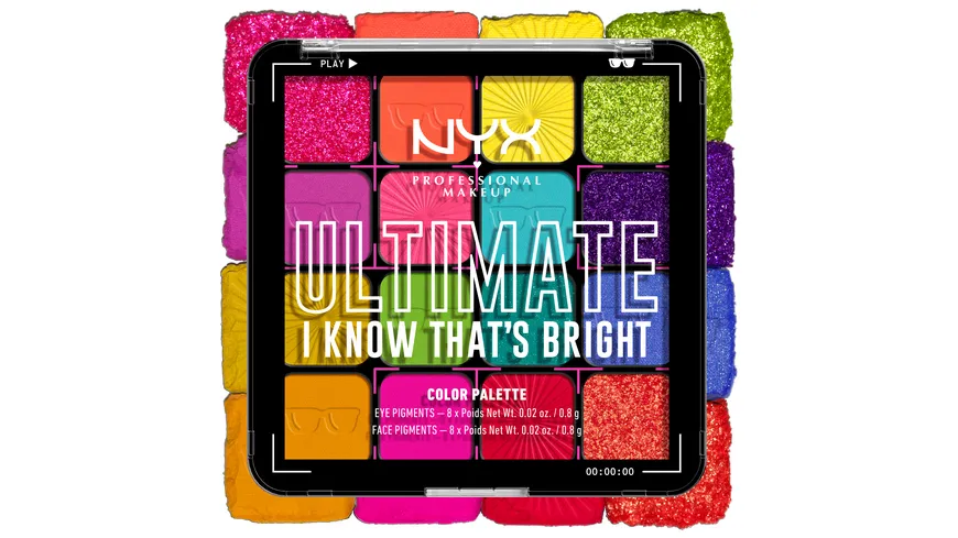 NYX PROFESSIONAL MAKEUP Lidschattenpalette I Know That’s Bright