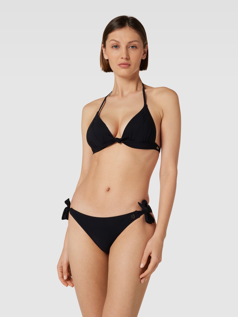 Bikini-Oberteil mit Schleifen-Detail Modell 'MISKO' in schwarz