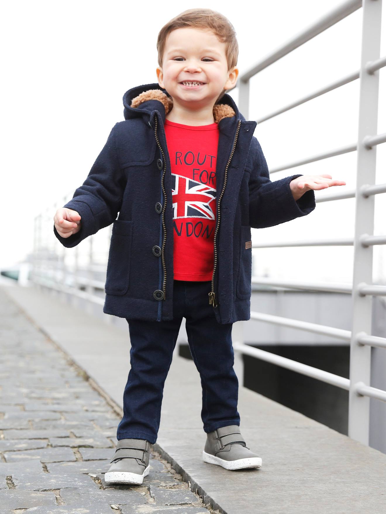 Vertbaudet Gerade Jungen Baby Jeans BASIC - dark blue