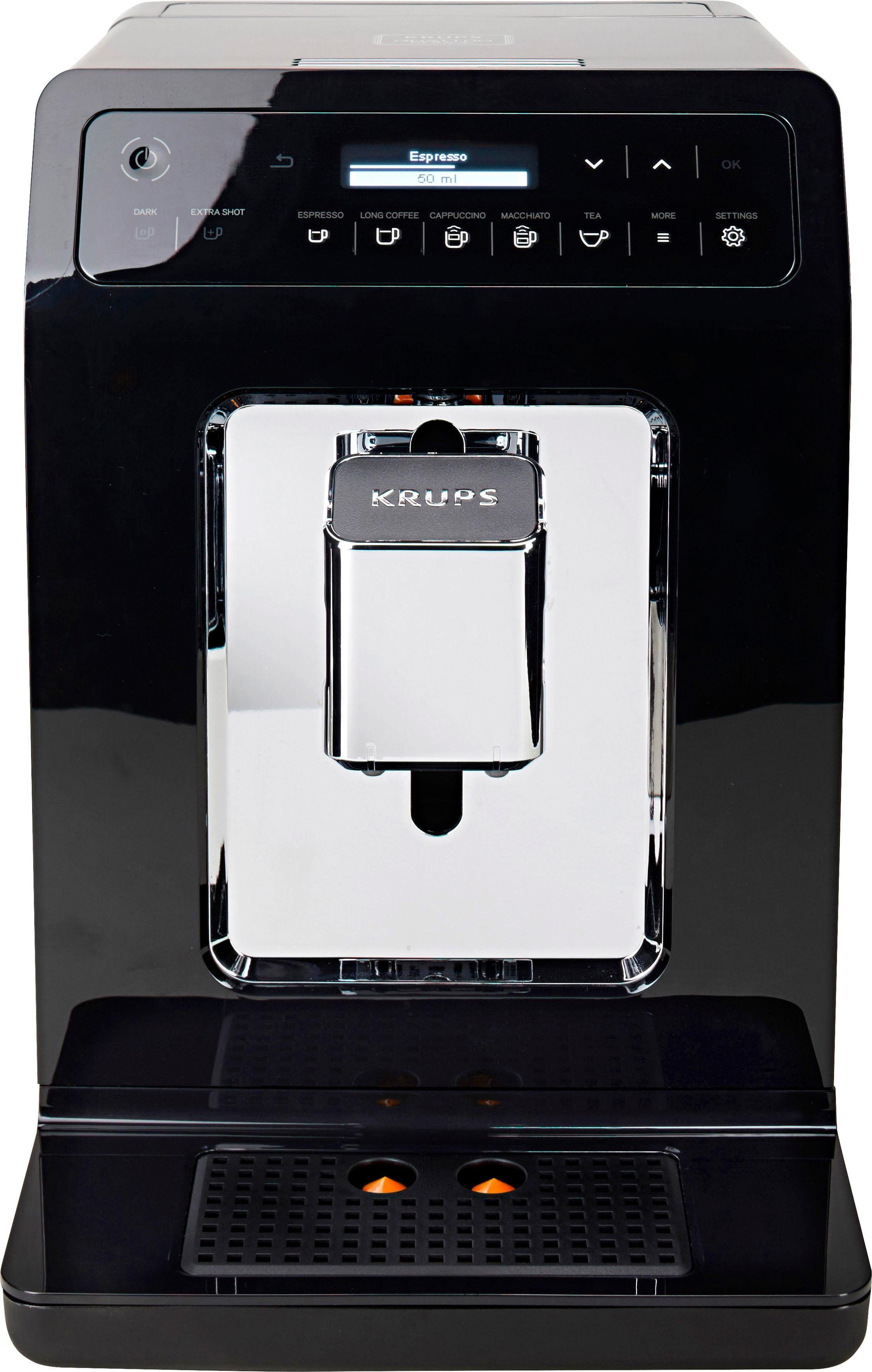 Krups Kaffeevollautomat EA8918 Evidence, OLED-Display, 12 Kaffee- und3 Tee-Variationen, 2-Tassen Funktion