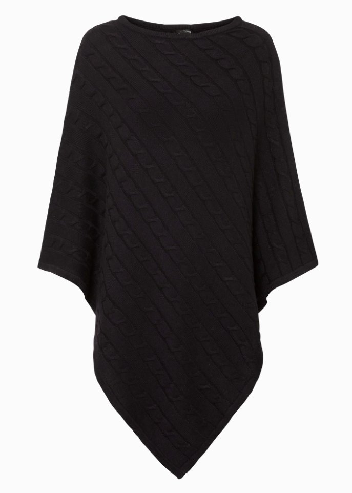 Poncho mit Kaschmiranteil