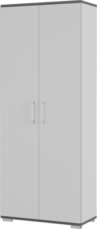GERMANIA GW-Profi 2.0 ABS (Acrylnitril-Butadien-Styrol), Melamin, Spanplatte Aktenschrank Nein 800 x 400 x 2.000 mm Dunkelgrau, Hellgrau