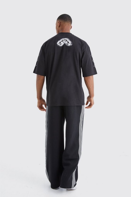 Kastiges Oversize T-Shirt mit Worldwide-Print