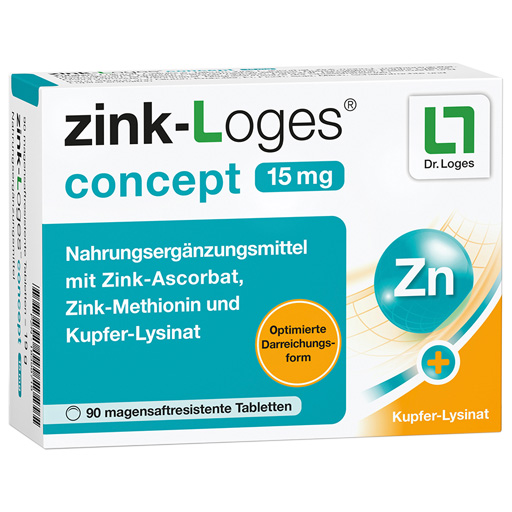 ZINK-LOGES concept 15 mg magensaftres.Tabletten  90 St  Tabletten, magensaftresistent