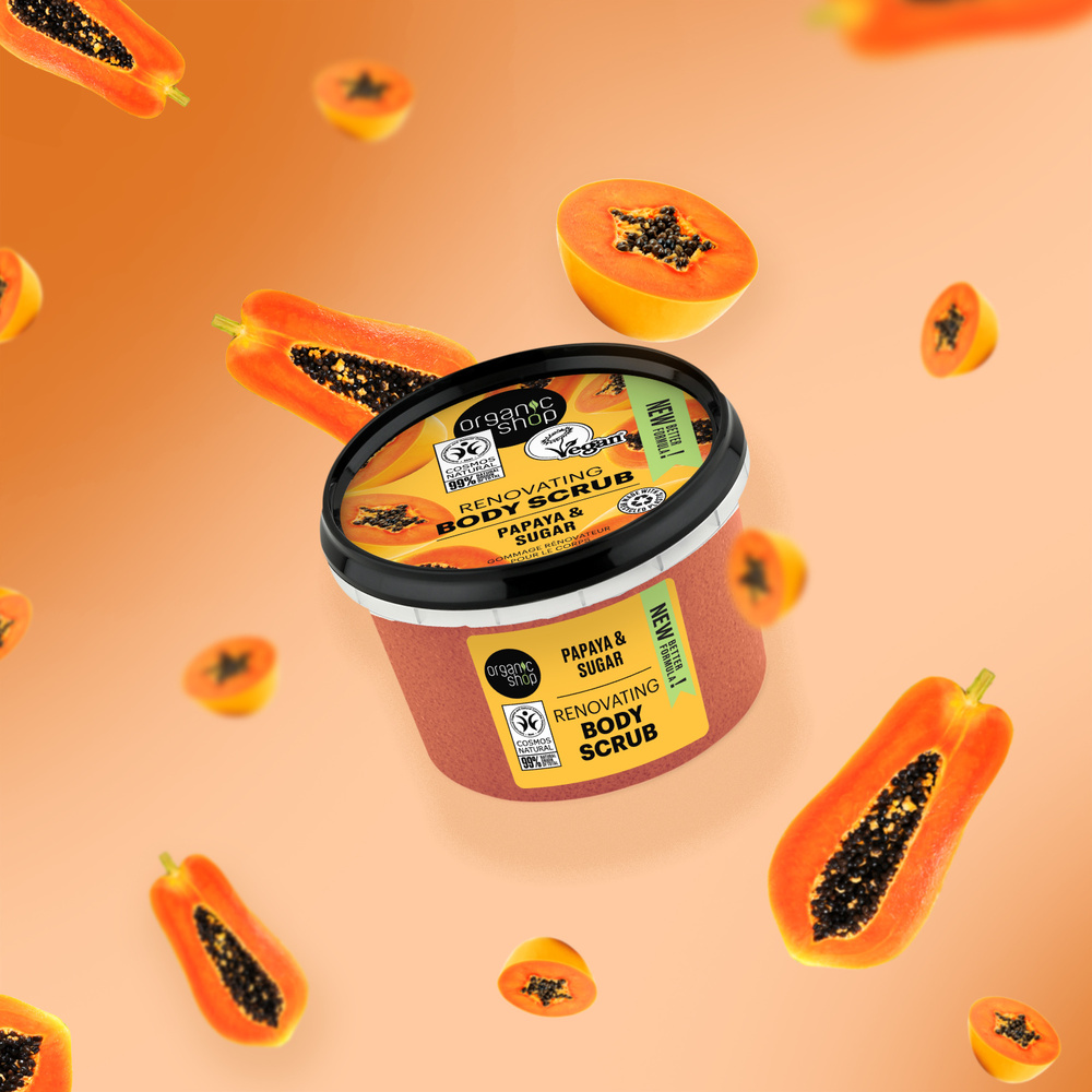 organic shop Gommage rénovateur Papaye Vegan Naturel Gommage corps