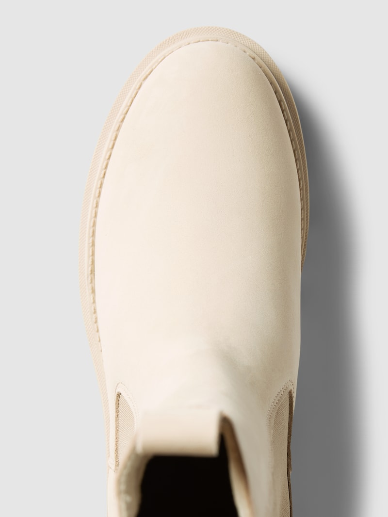 Chelsea Boots aus Leder in beige