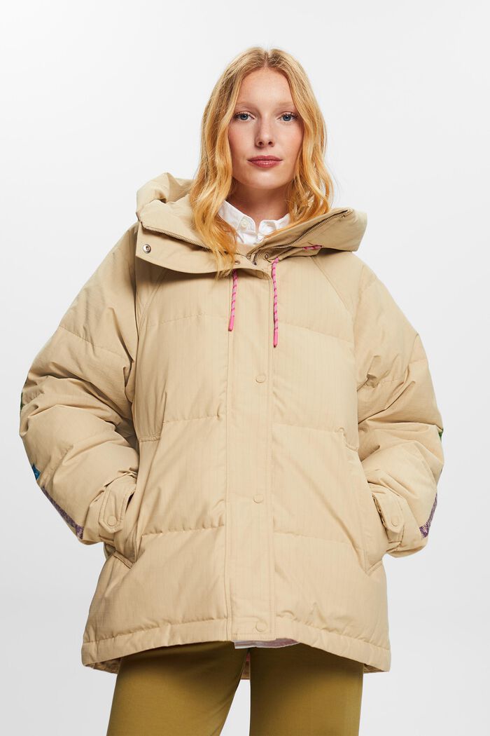 Logo-Steppjacke mit Daunen