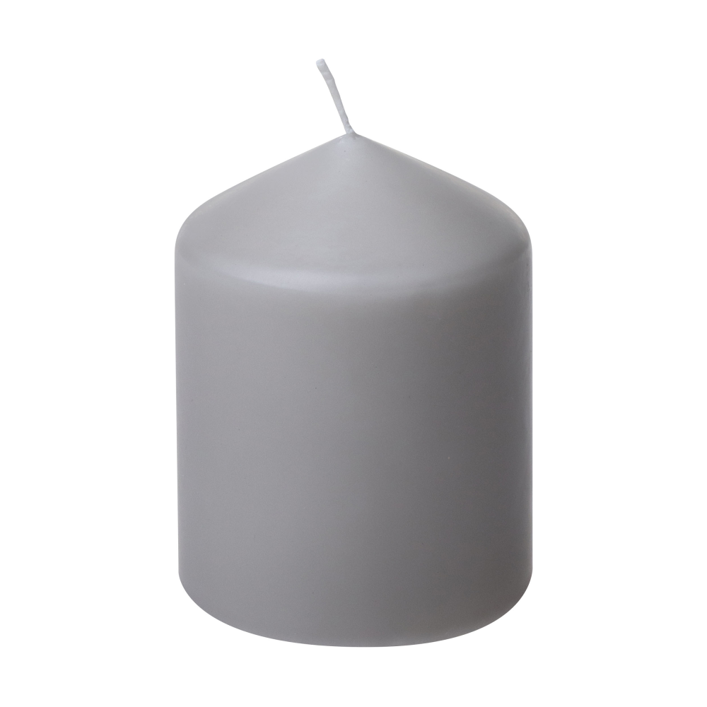 Stumpenkerze taupe
