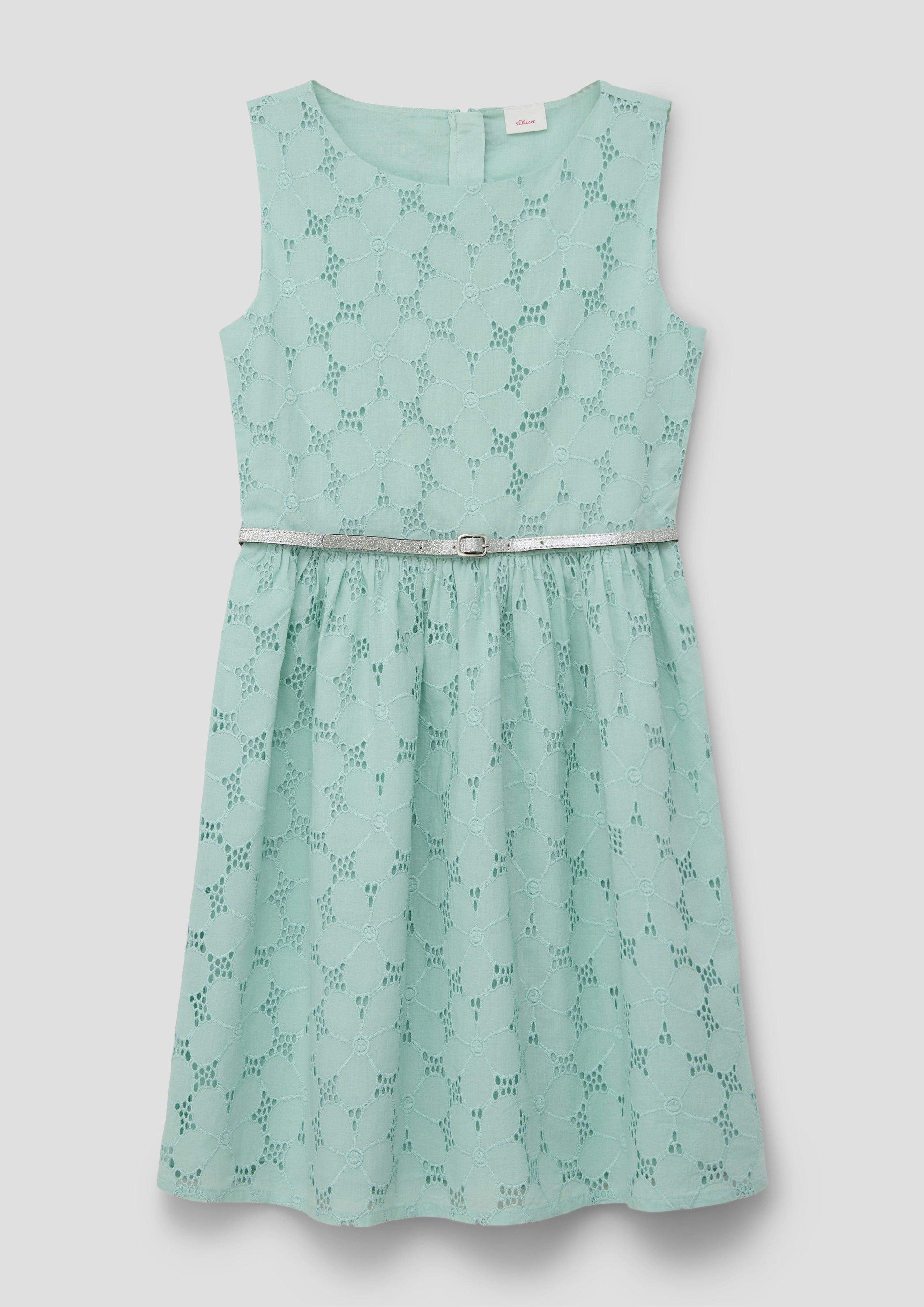 Kleid mit Broderie Anglaise  2140234-6068