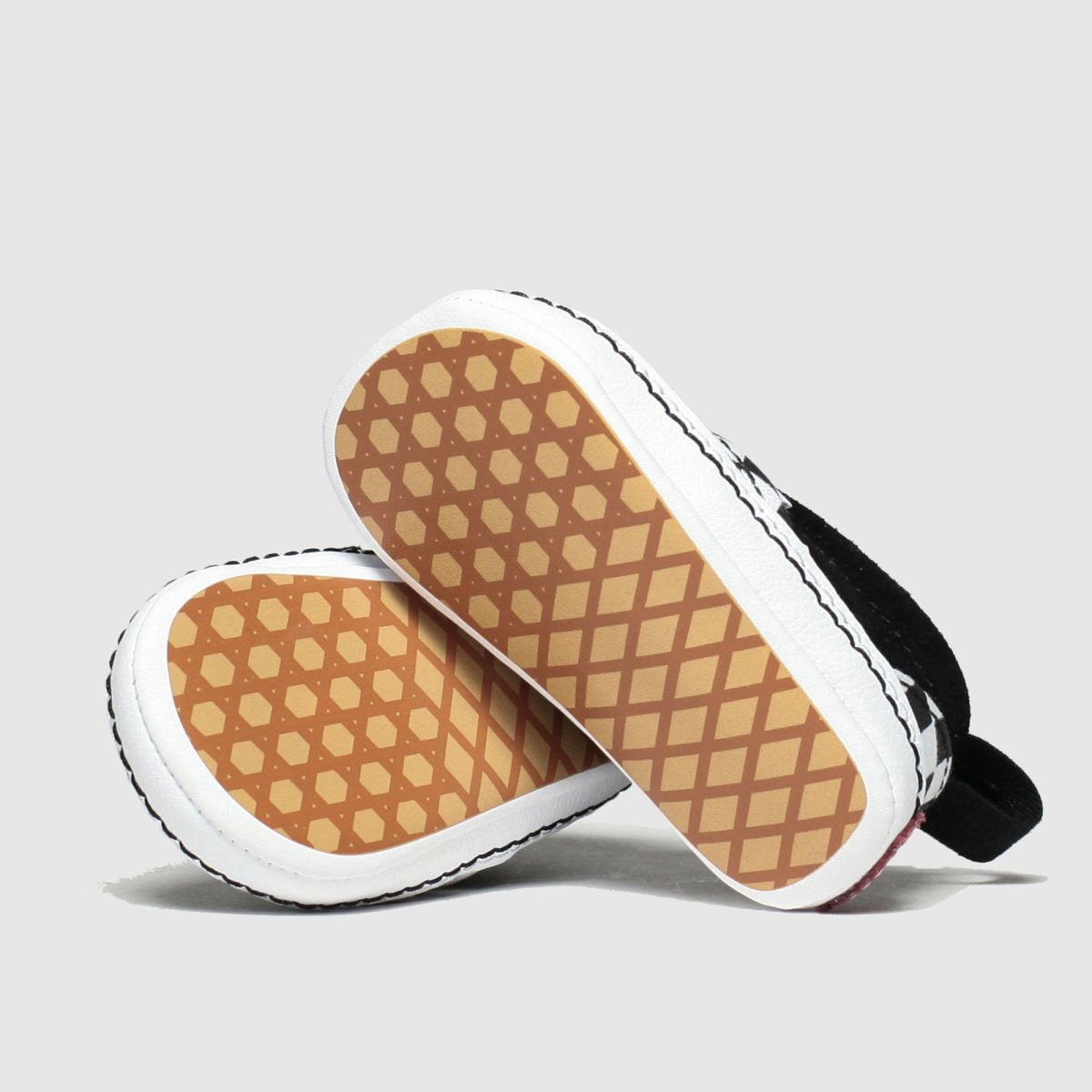 Vans fekete-fehér bebújós V-alakú babacipő