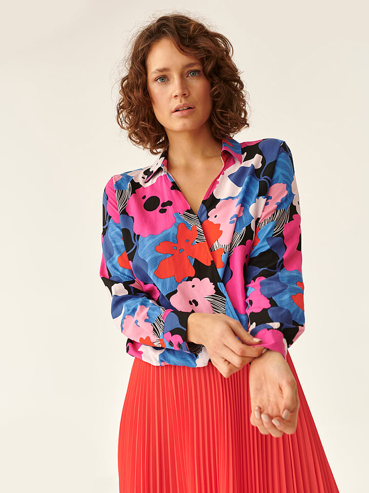 TATUUM Bluse in Blau/ Pink günstig kaufen