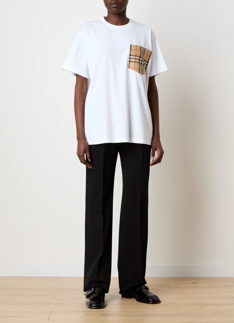 T-shirt Burberry con taschino sul petto