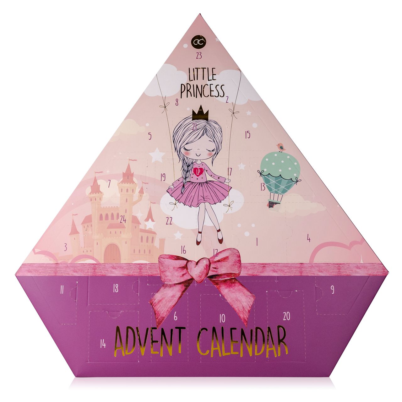 accentra Adventskalender LITTLE PRINCESS in diamantförmiger Box