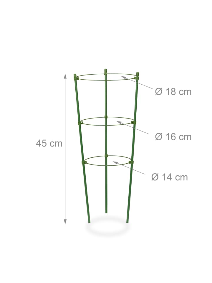 relaxdays 6 x Rankhilfe in Grün - (H)45 x Ø 18 cm günstig kaufen onesize