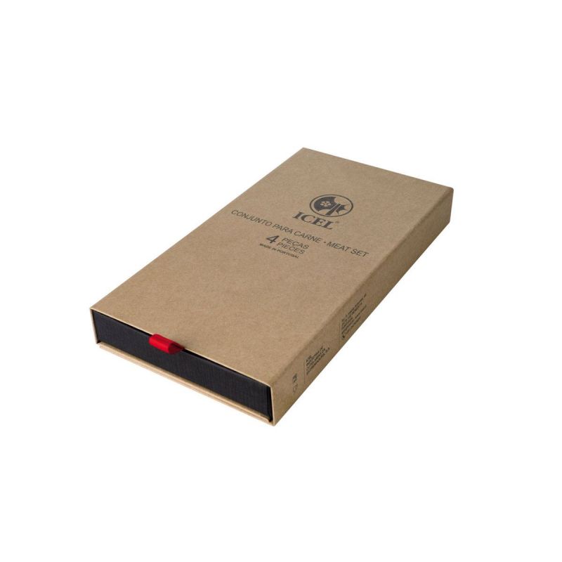 ICEL 4-teiliges Steakmesser-Set, Griff aus Ahorn