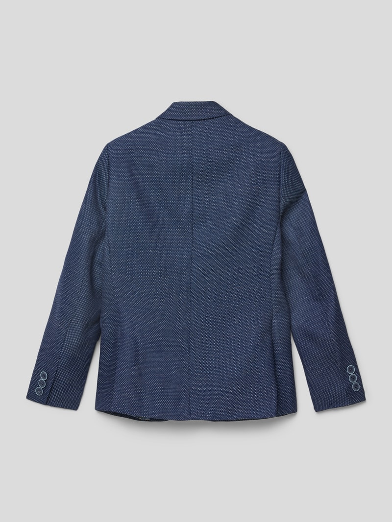 Slim Fit Sakko mit Strukturmuster in marineblau