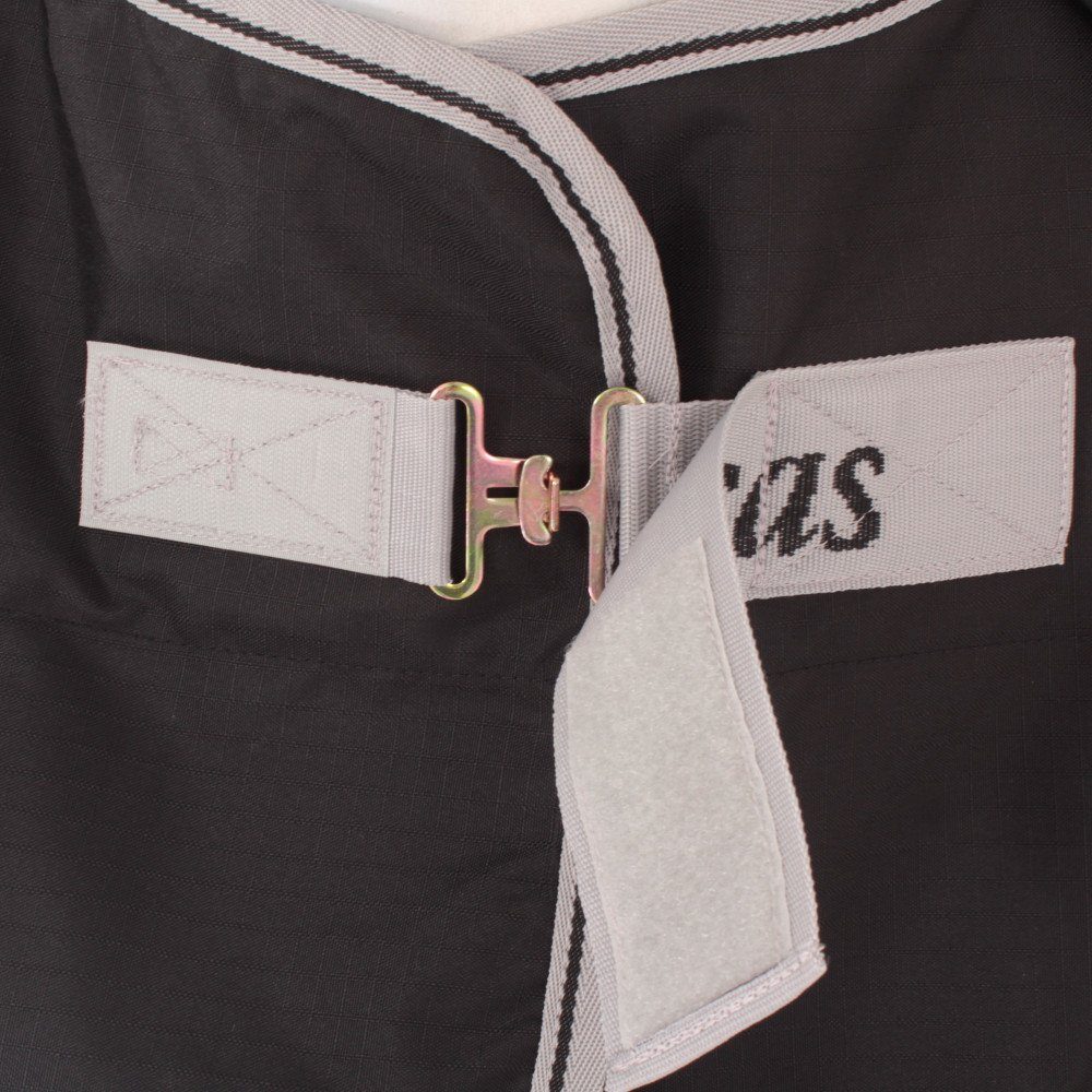 Bucas Pferde-Regendecke Bucas Anniversary Turnout Light SD 0g - Black/Silver
