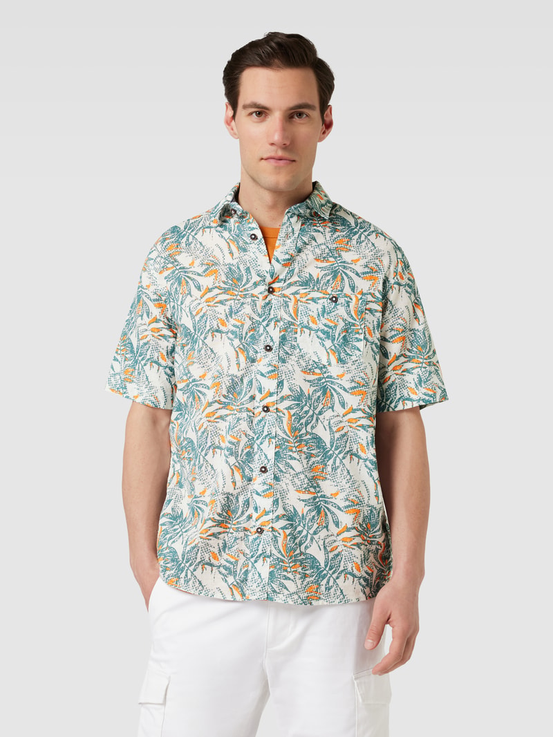 Freizeithemd mit Allover-Print in mint