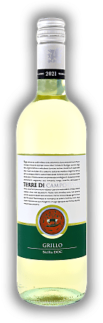 Terre di Campo Sasso, Sicilia, Grillo, DOC, 2021, Sizilien  Terre di Campo Sasso, Sicilia, Grillo, DOC, 2021, Sizilien   Jahrgang 2021 - 0,75	 Liter - Vol 12,0%