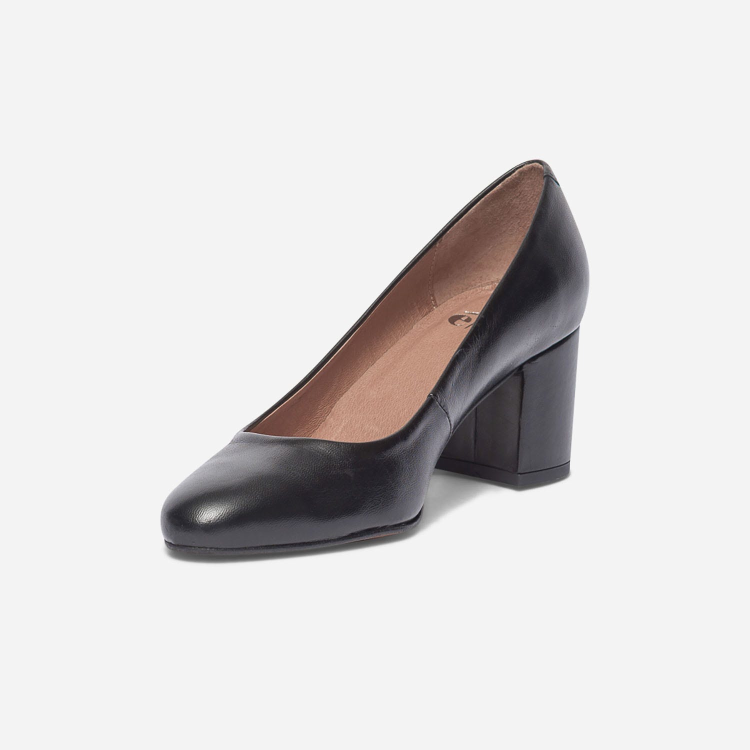 Escarpin éco-conçu noir en cuir
