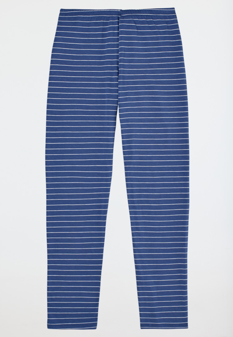 Schlafanzug lang Organic Cotton Pferdeprint blau - Horse World