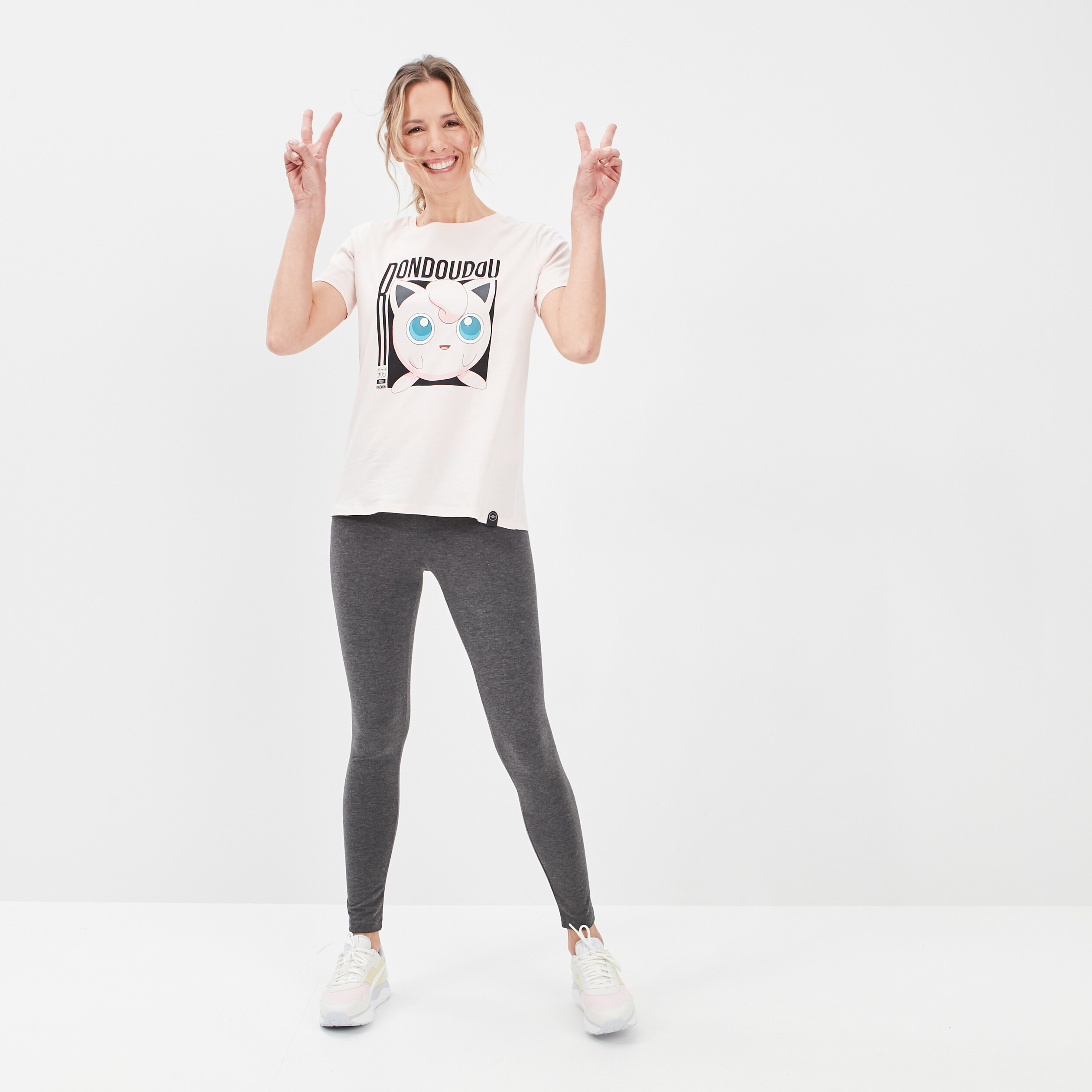 Legging taille élastiquée gris foncé femme | La Halle