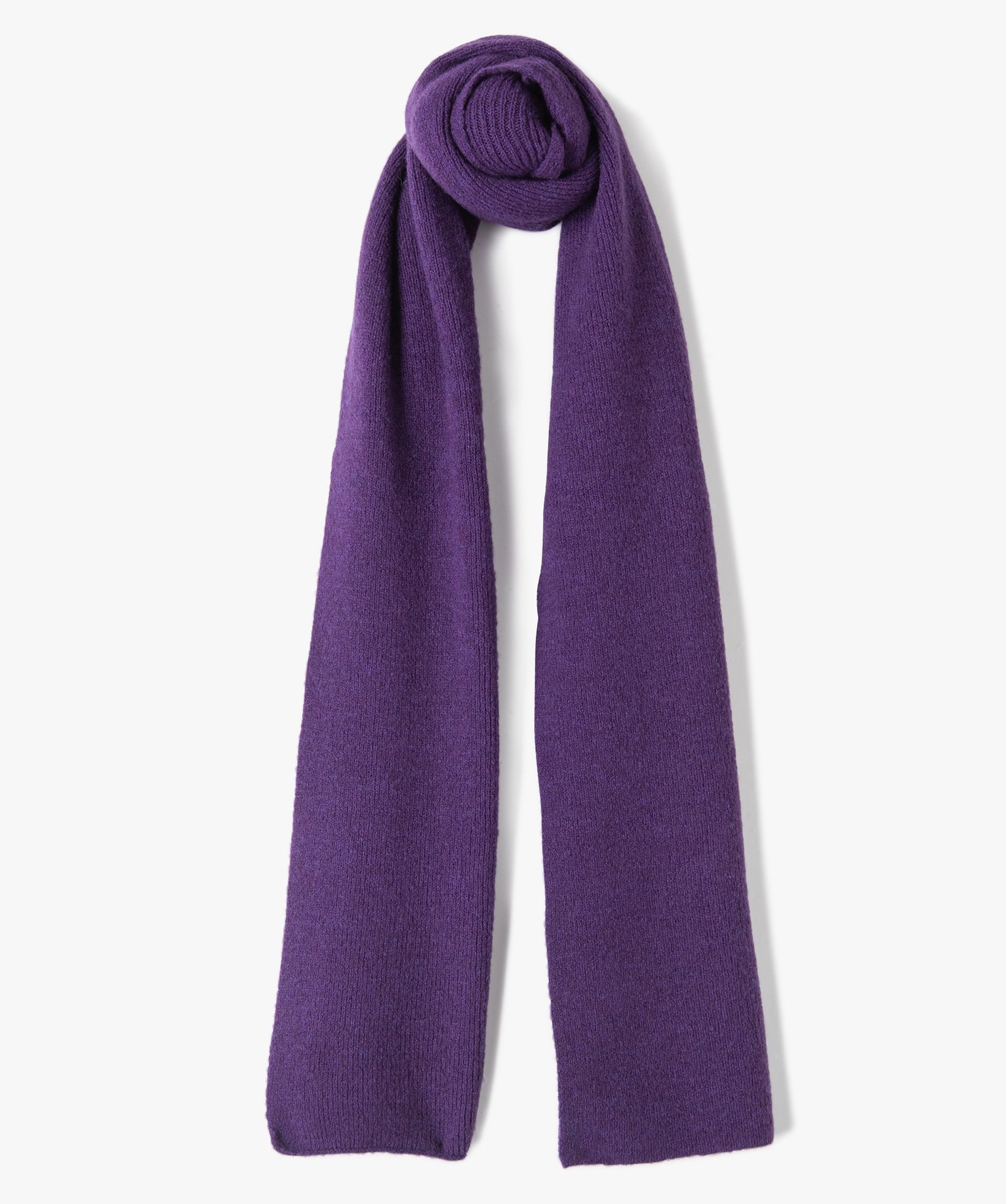 Echarpe femme en maille ctelée violet | GEMO