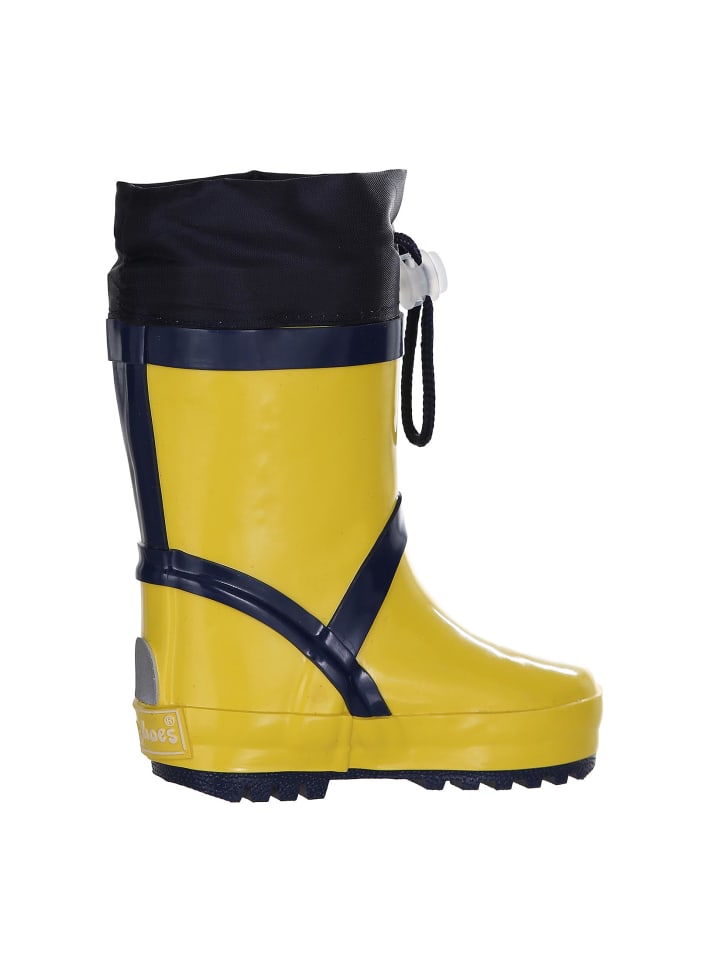 Playshoes Gummistiefel Basic gefüttert in Gelb günstig kaufen