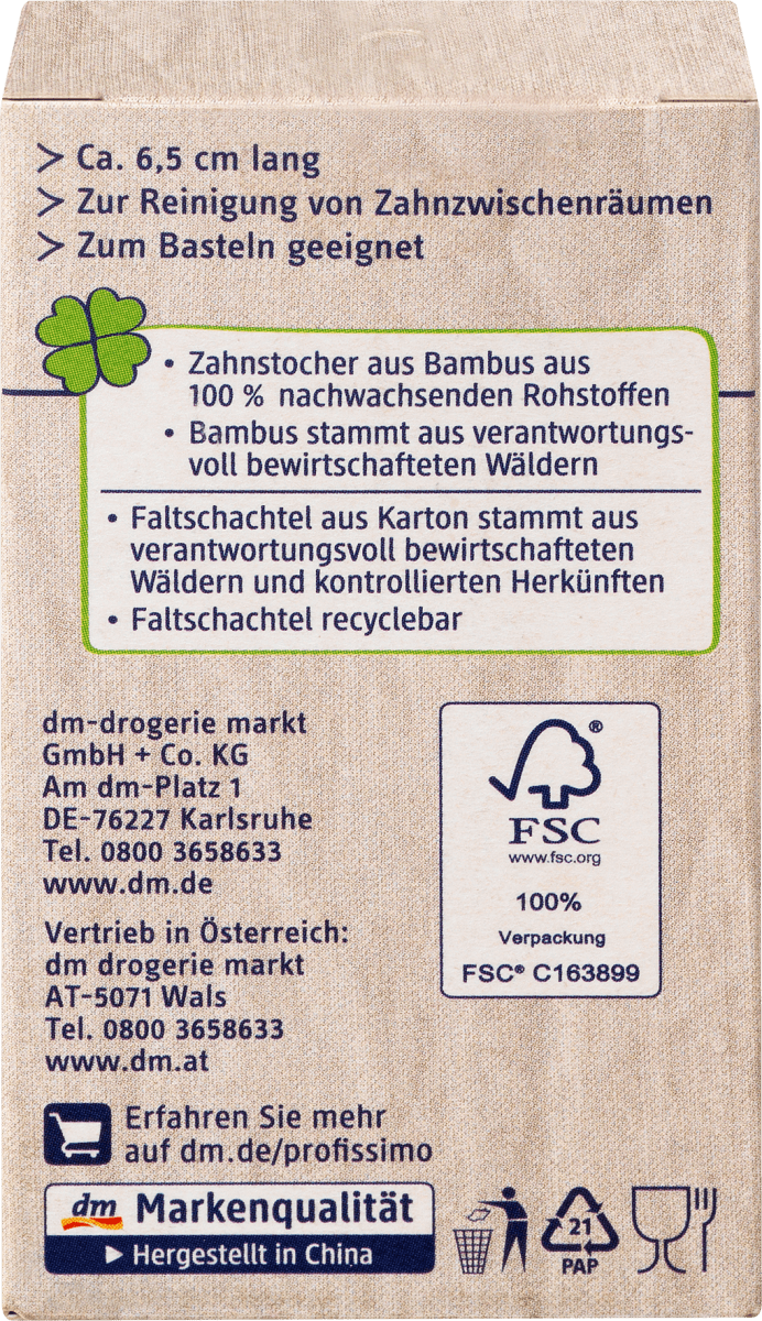 Zahnstocher, 180 St