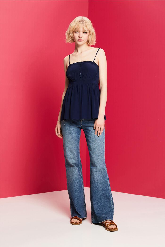 Babydoll Tanktop mit geknöpfter Front