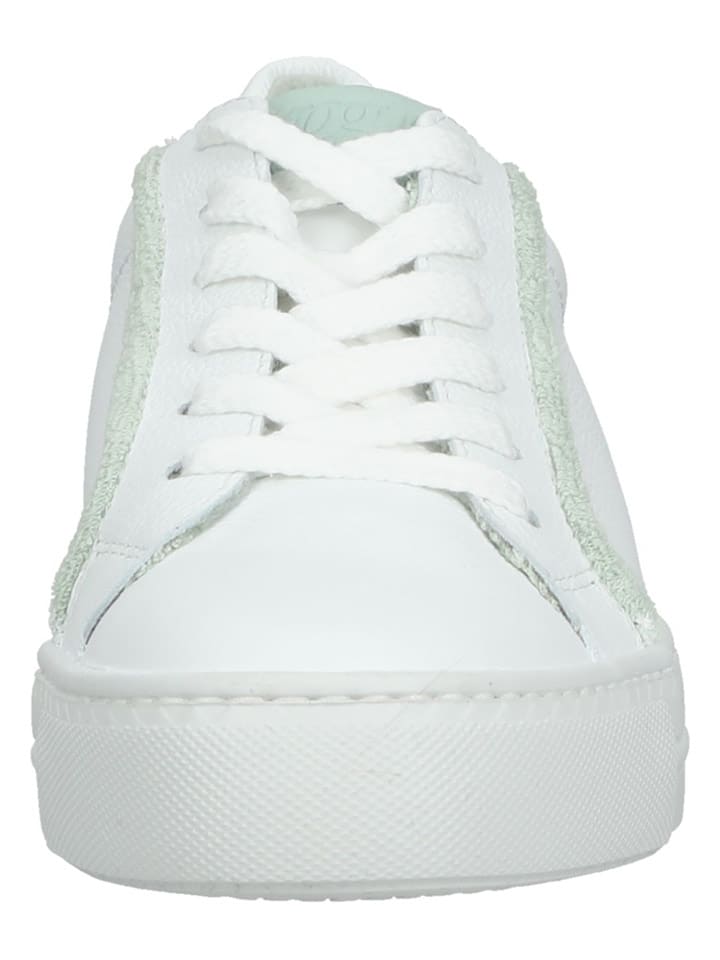 Paul Green Leder-Sneakers in Weiß günstig kaufen