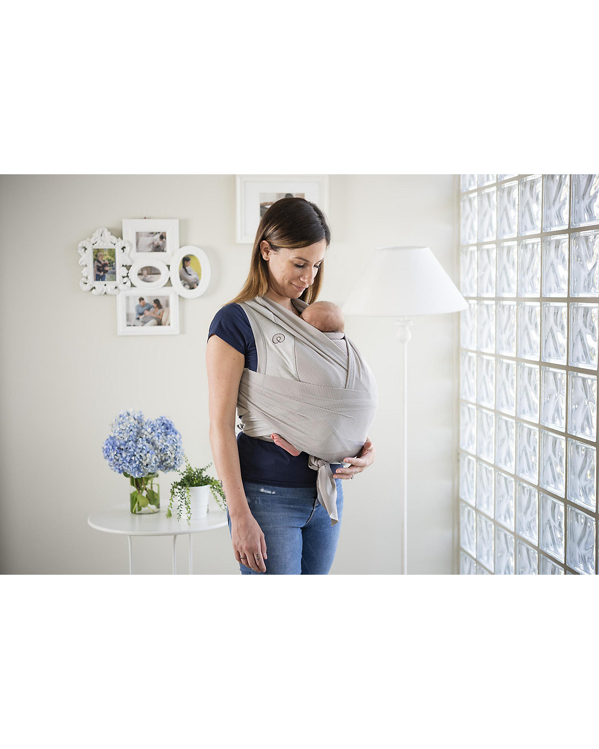 Babytrage Boppy ComfyHug - für Neugeborene, silver green
