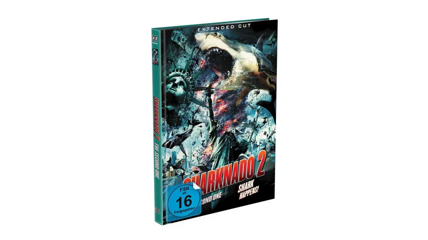 SHARKNADO 2 - The Second One -  2-Disc Mediabook - Cover A - Extended Cut - Limited Edition auf 999 Stück  (Blu-ray + DVD)