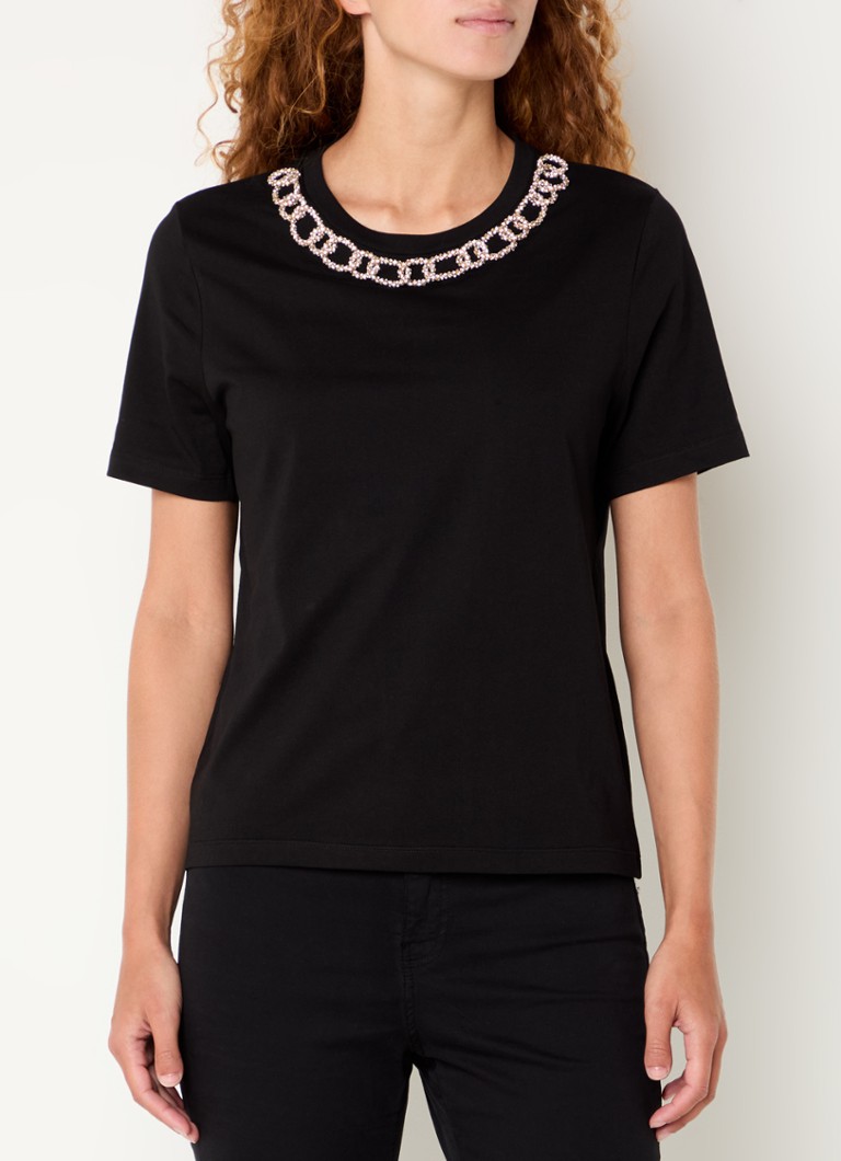 T-shirt Gerard Darel Agnes con dettagli a catena e strass