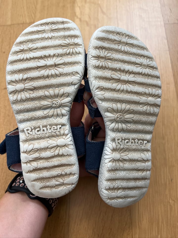 Richter Shoes Leder-Sandalen in Dunkelblau günstig kaufen 29