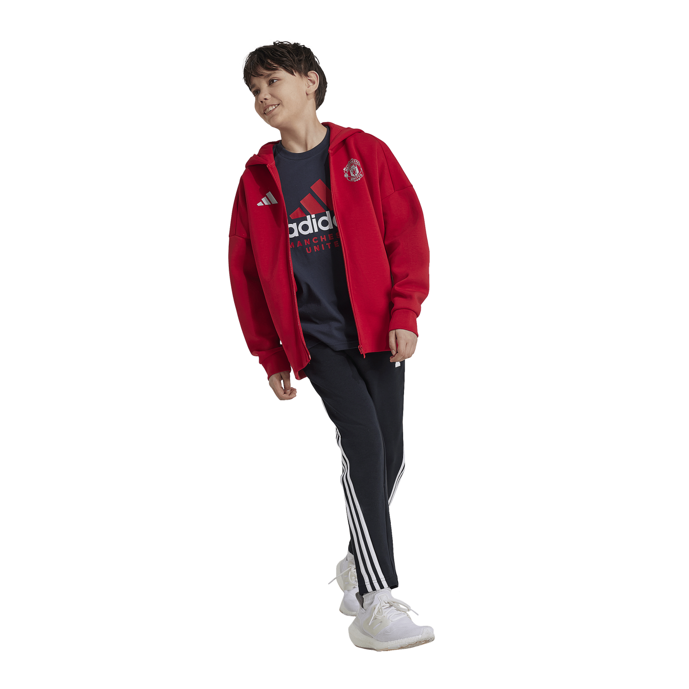 adidas Manchester United Anthem Jacke Kids Rot