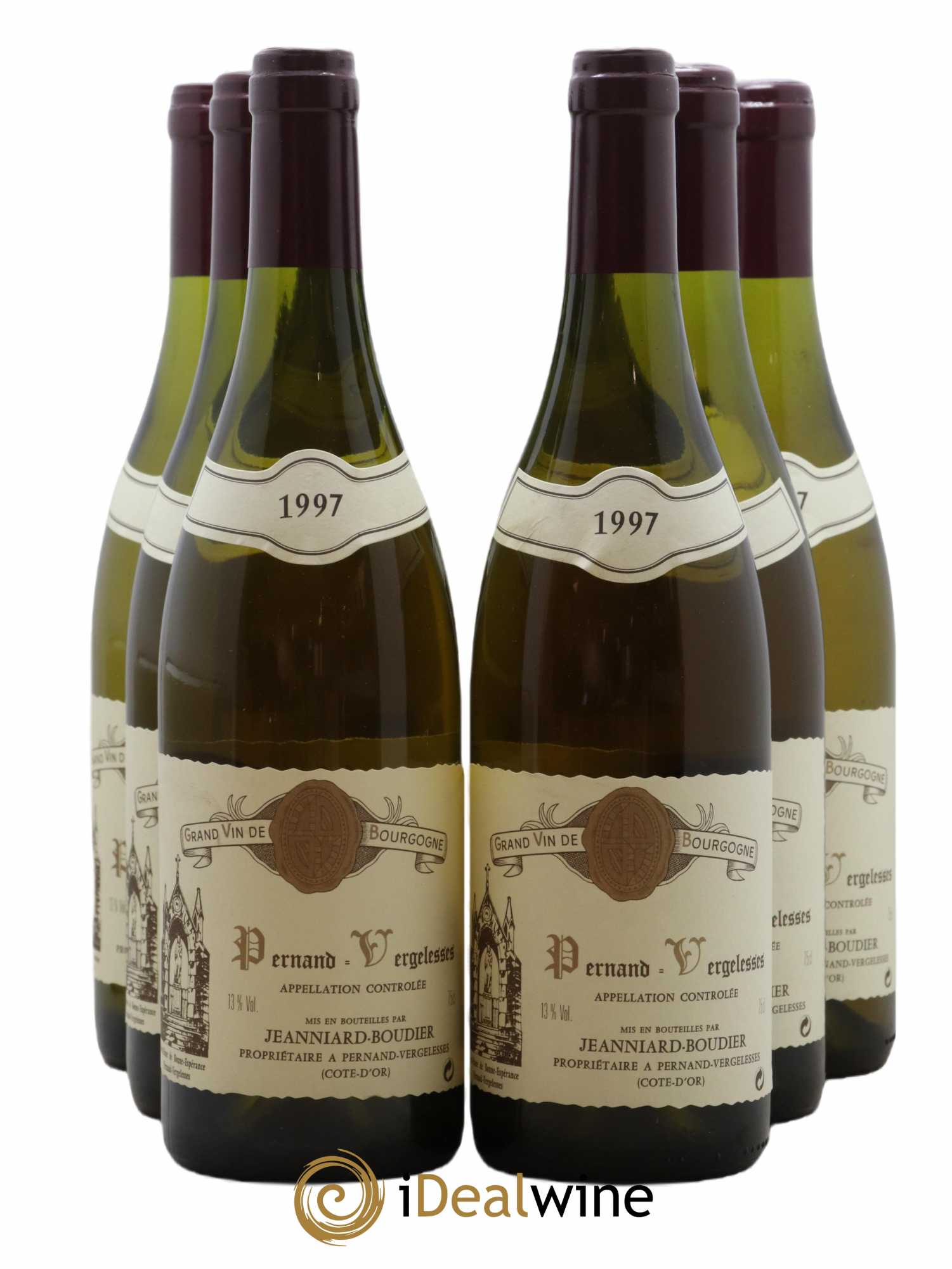 Pernand-Vergelesses Domaine Jeanniard Boudier 1997 - Lot de 6 Bouteilles